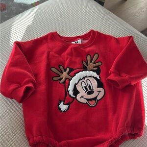 Red Mickey Mouse Holiday Sweater